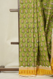 Green HBP Cotton Saree - SRGCS3316