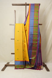 Yellow Kanjeevaram Silk Saree-SRYKSS418