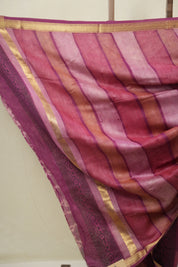 Pink  HBP Cotton Silk Saree With Maheshwari Border - SRPCSS1674