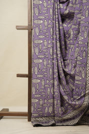 Lavender HBP Cotton Saree - SRLCS2796
