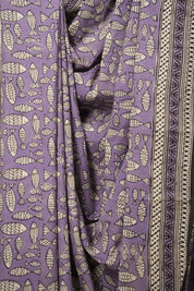 Lavender HBP Cotton Saree - SRLCS2796