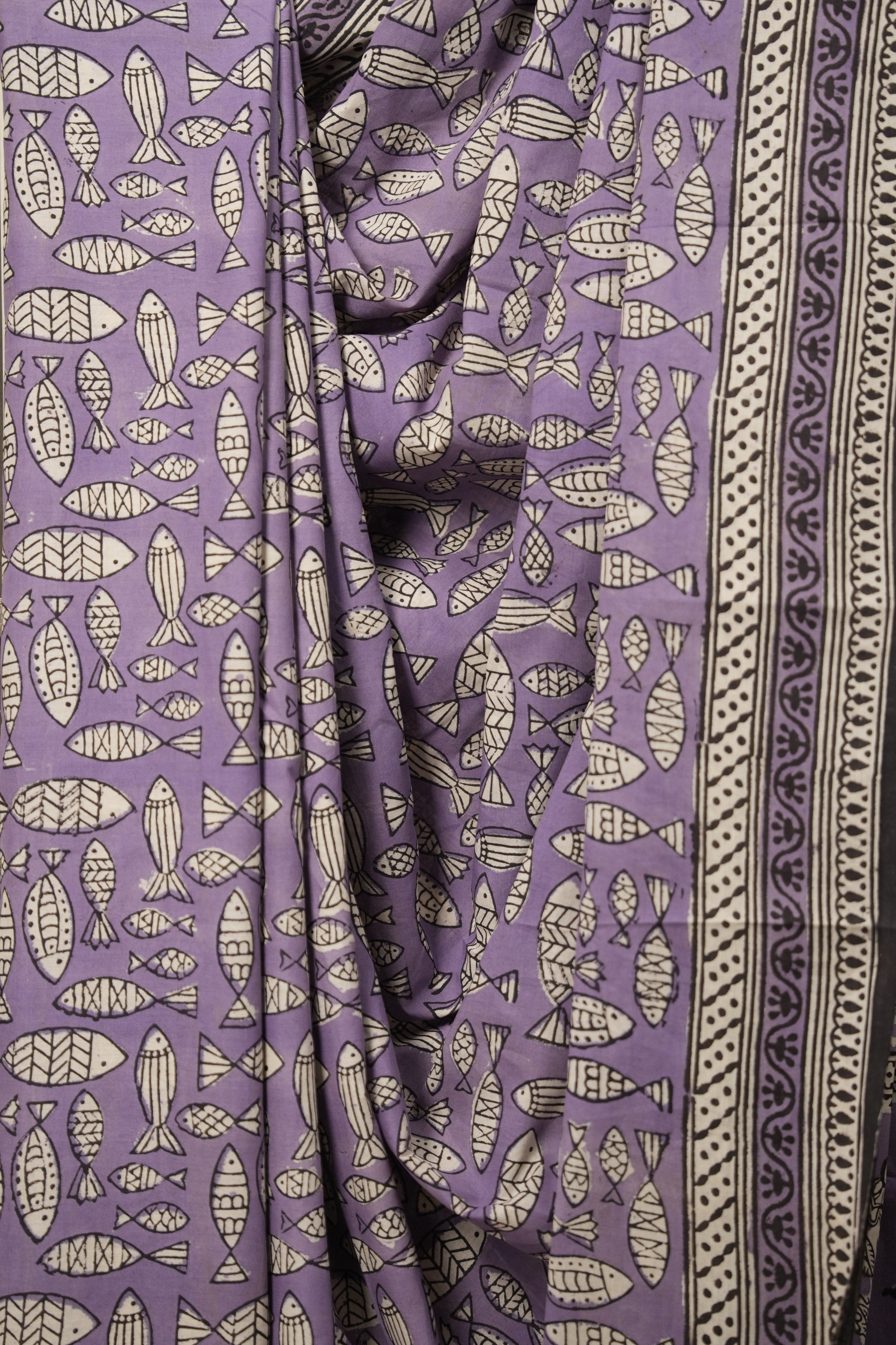 Lavender HBP Cotton Saree - SRLCS2796