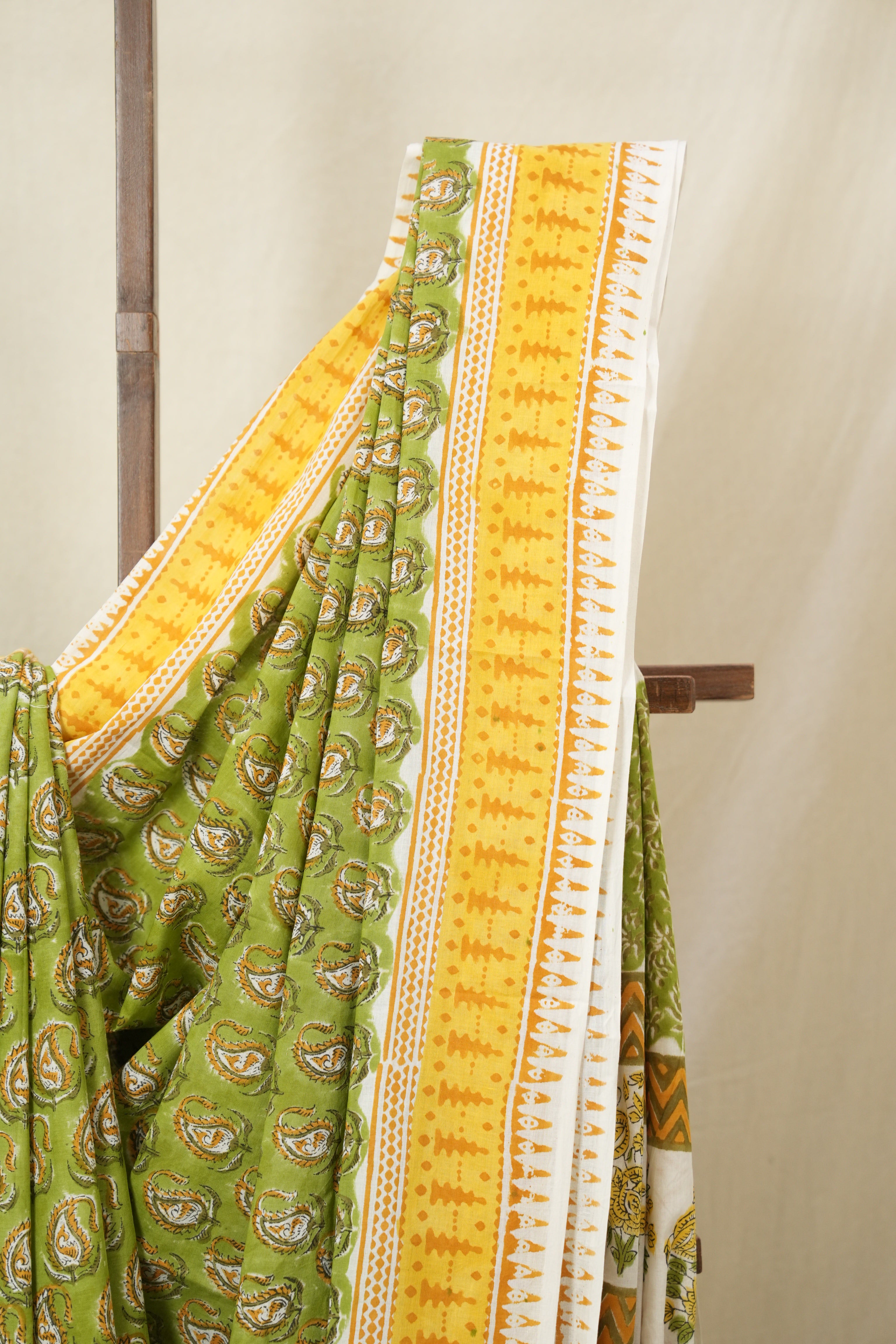 Green HBP Cotton Saree - SRGCS3316