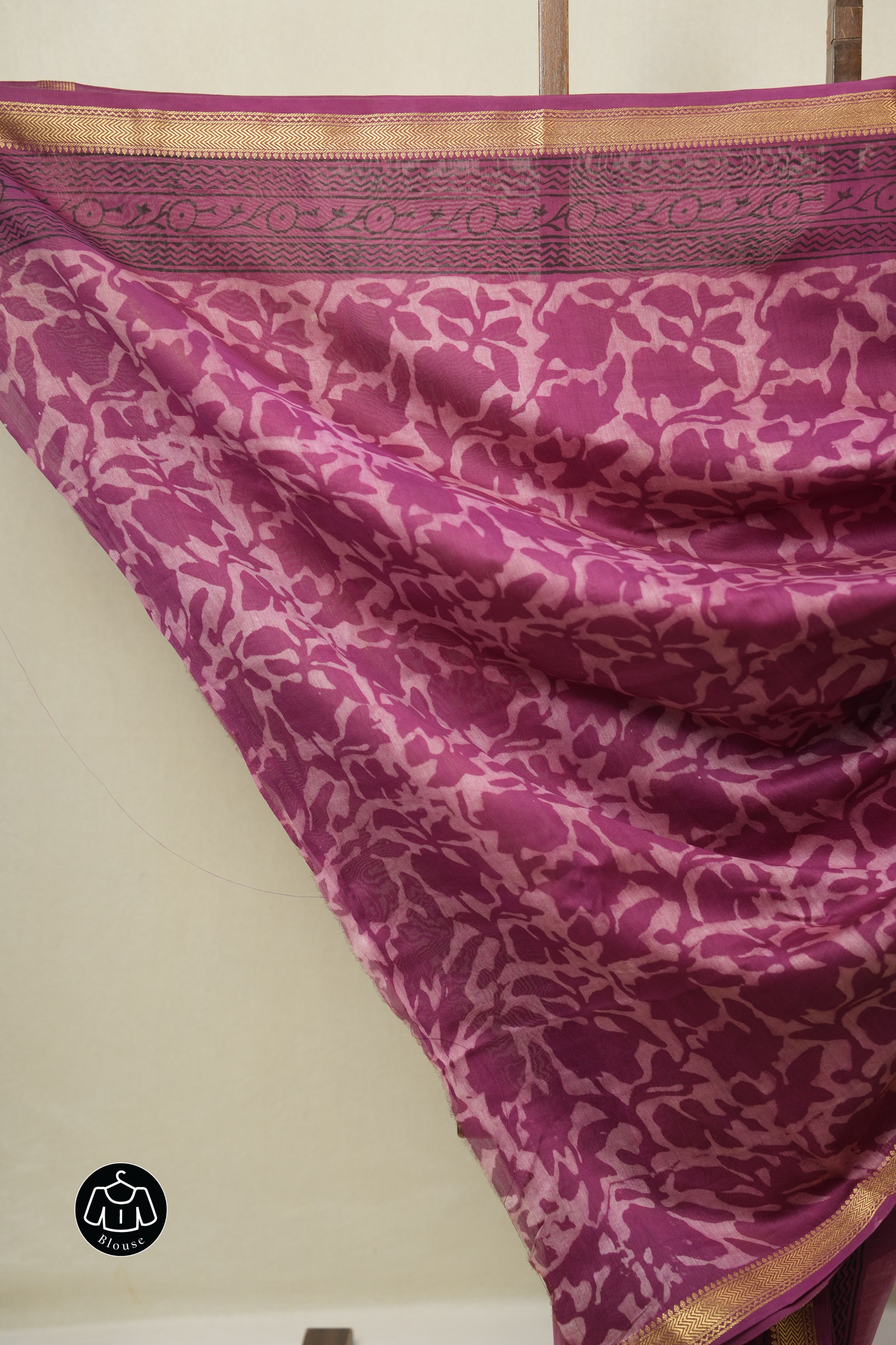 Pink  HBP Cotton Silk Saree With Maheshwari Border - SRPCSS1674