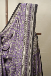 Lavender HBP Cotton Saree - SRLCS2796