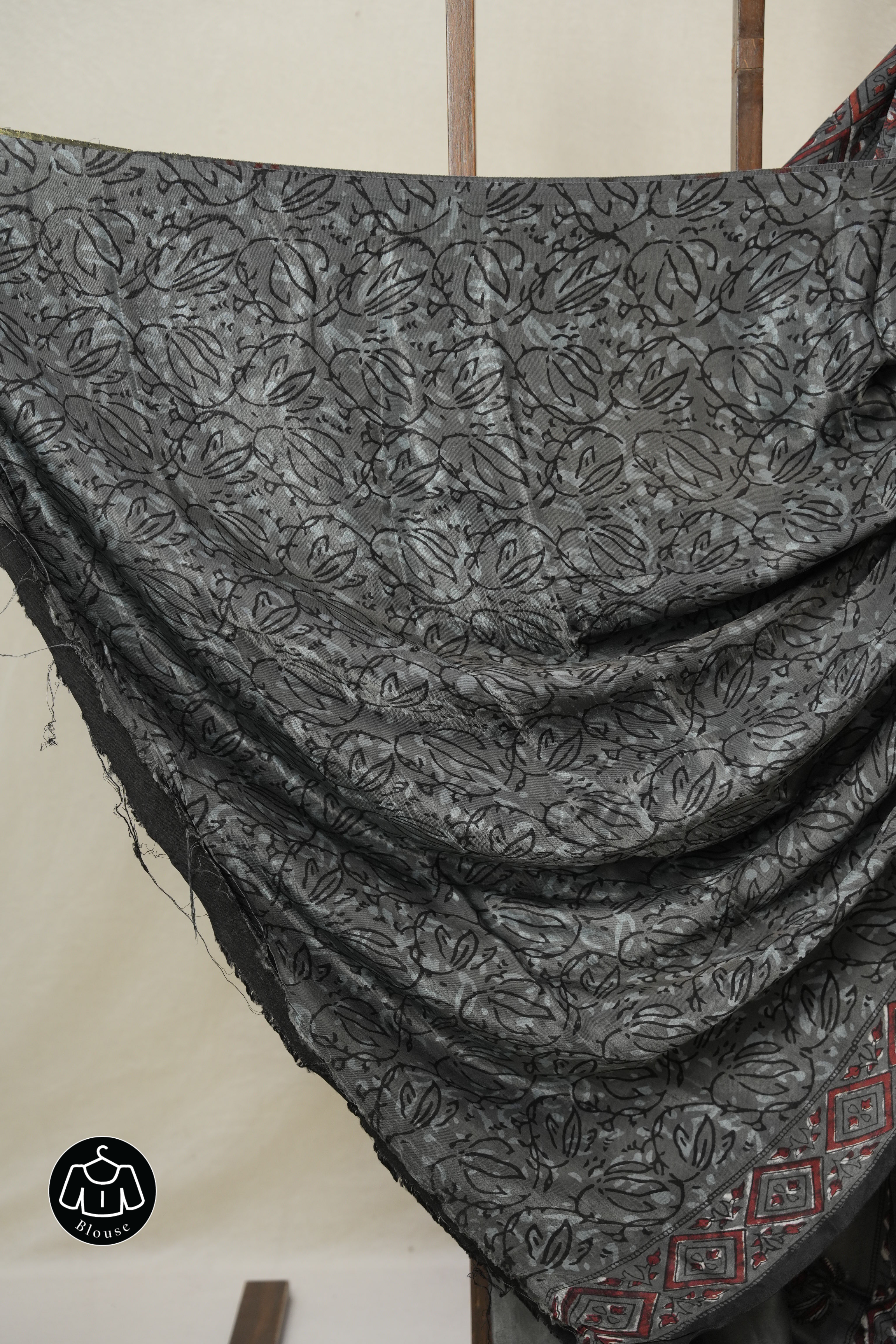 Metallic Grey HBP Modal Silk Saree - SRMGMSS102-PI