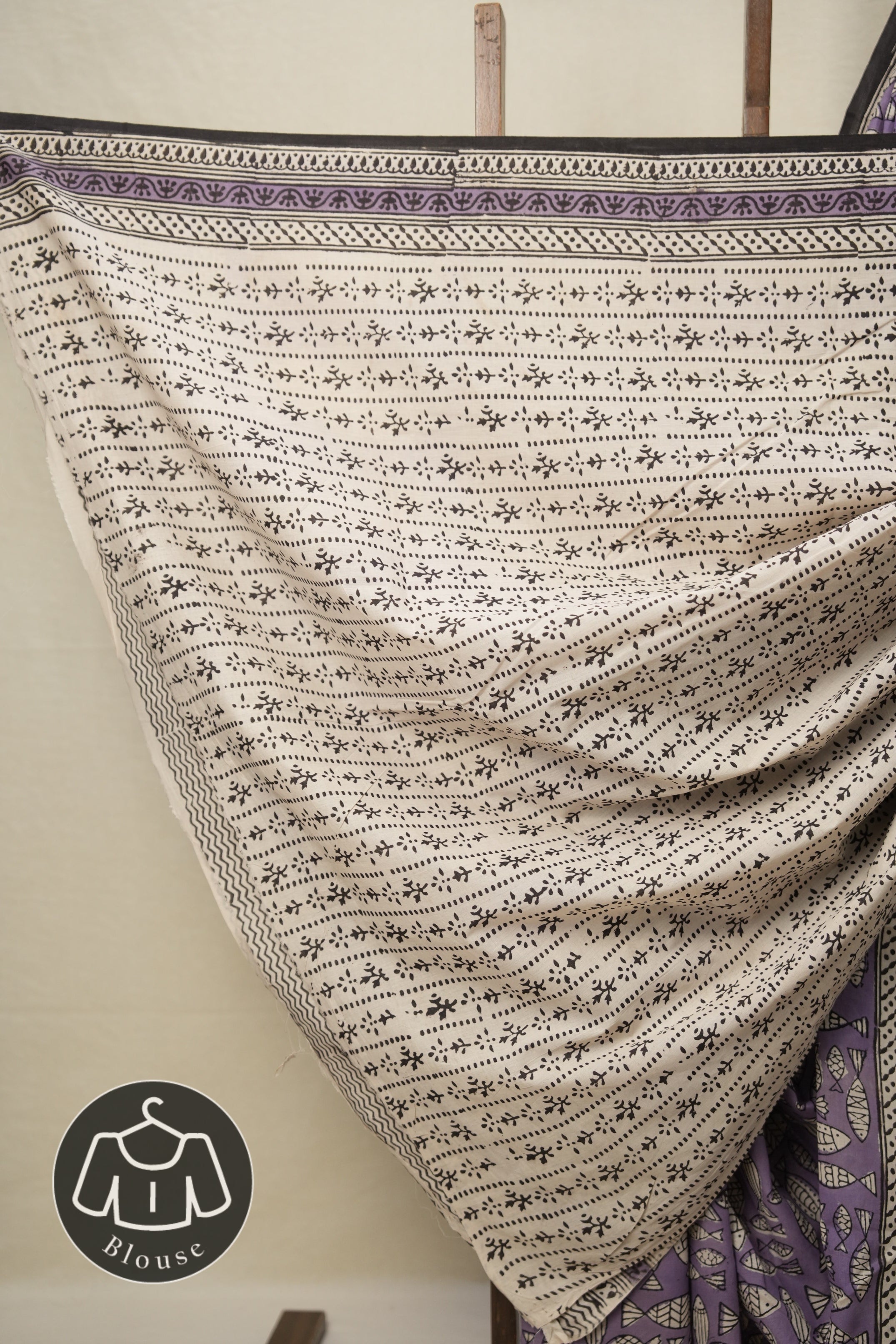 Lavender HBP Cotton Saree - SRLCS2796