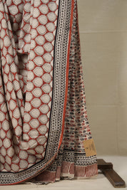 Red Black HBP Cotton Saree - SRRBCS2800