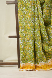 Green HBP Cotton Saree - SRGCS3308