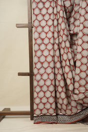 Red Black HBP Cotton Saree - SRRBCS2800