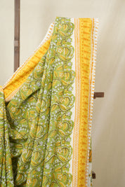Green HBP Cotton Saree - SRGCS3308