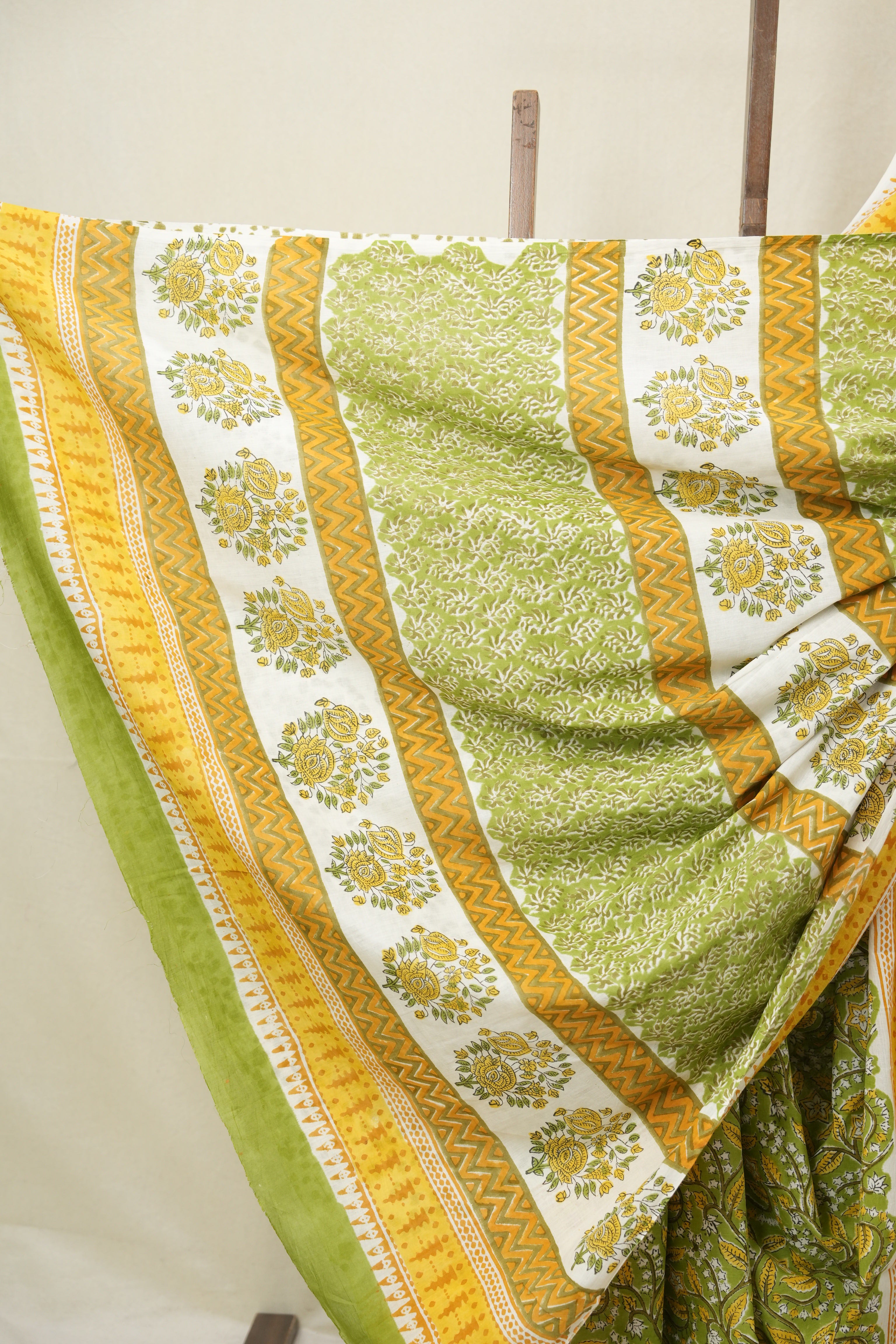 Green HBP Cotton Saree - SRGCS3308