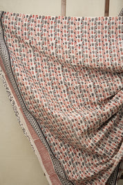 Red Black HBP Cotton Saree - SRRBCS2800