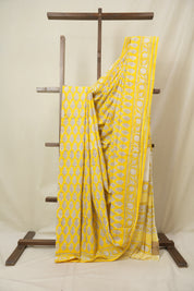 Yellow HBP Cotton Saree - SRYCS3298