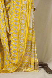 Yellow HBP Cotton Saree - SRYCS3298