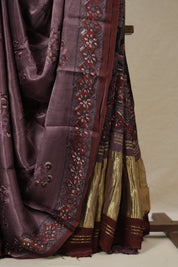 Dark Onion HBP Modal Silk Saree - SRDOMSS533