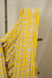 Yellow HBP Cotton Saree - SRYCS3298