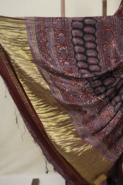 Dark Onion HBP Modal Silk Saree - SRDOMSS533