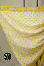 Yellow HBP Cotton Saree - SRYCS3298