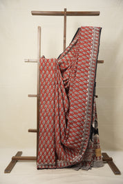 Terracotta Red HBP Cotton Saree - SRTRCS2798