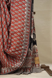 Terracotta Red HBP Cotton Saree - SRTRCS2798