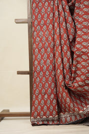 Terracotta Red HBP Cotton Saree - SRTRCS2798