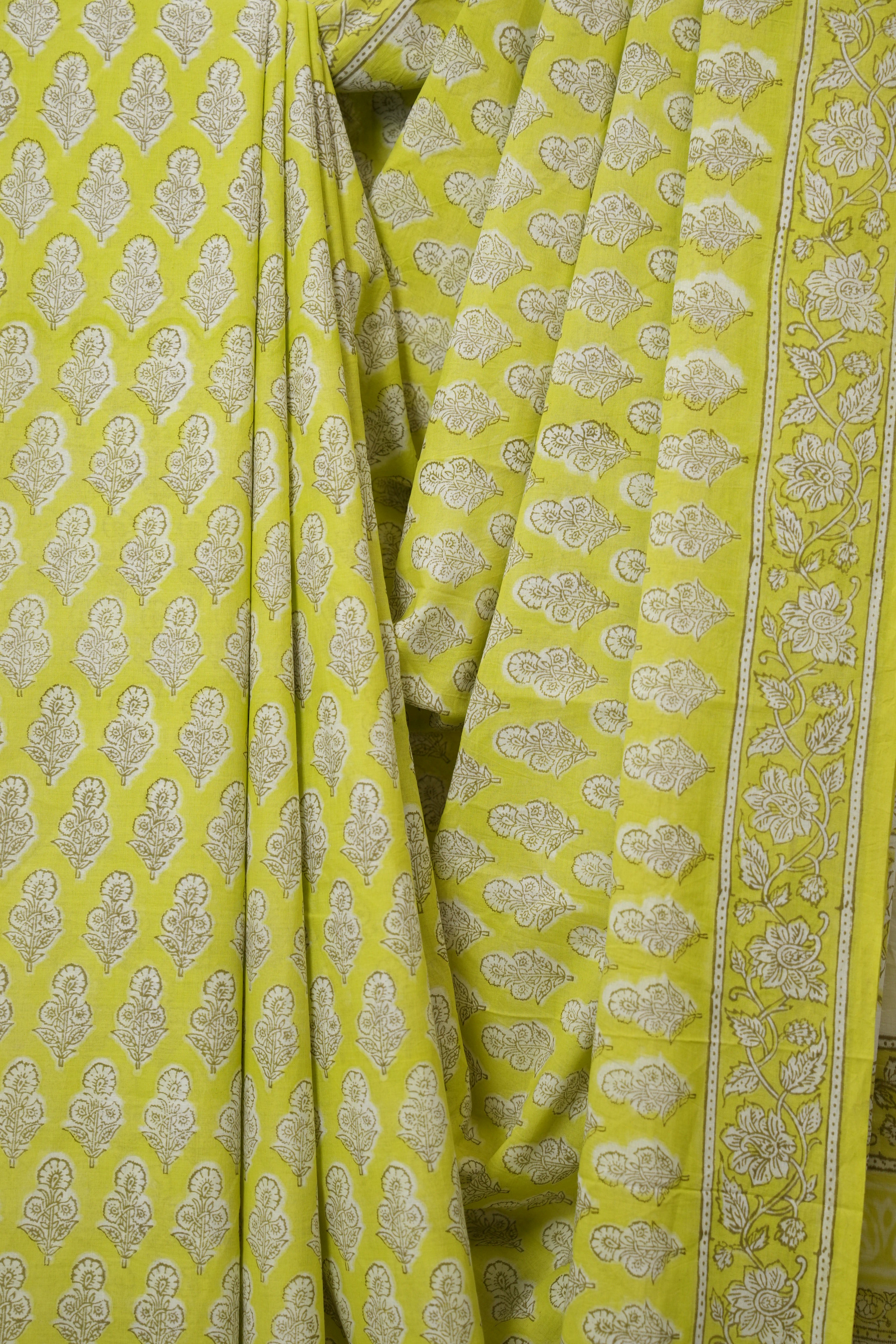 Green HBP Cotton Saree - SRGCS3299