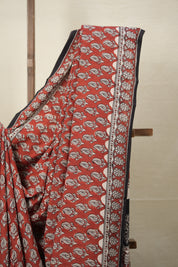 Terracotta Red HBP Cotton Saree - SRTRCS2798