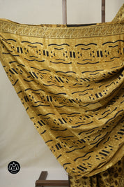 Cream Gold HBP Modal Silk Saree - SRCGMSS535