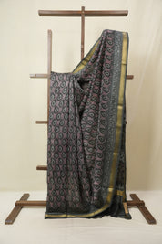Mauve HBP Cotton Silk Saree with Maheshwari Border - SRMCSS1651