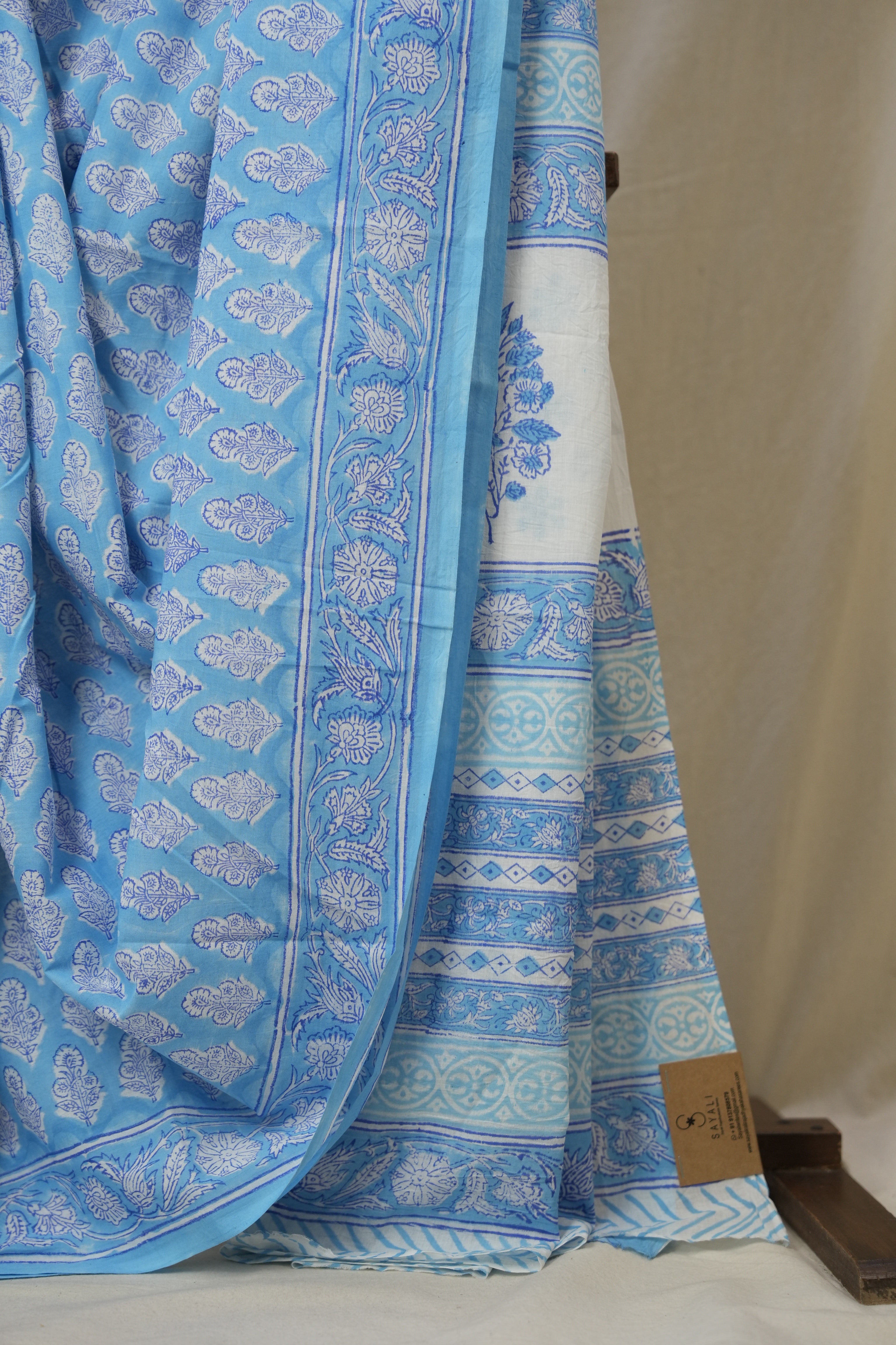 Blue HBP Cotton Saree - SRBCS3300