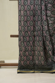 Mauve HBP Cotton Silk Saree with Maheshwari Border - SRMCSS1651