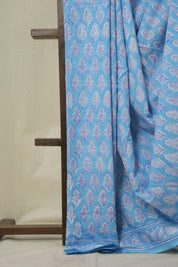 Blue HBP Cotton Saree - SRBCS3300