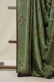 Dark Mint Green HBP Modal Silk Saree - SRDMGMSS534