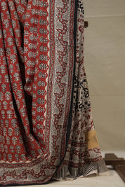 Brick Red HBP Cotton Saree - SRBRCS2797