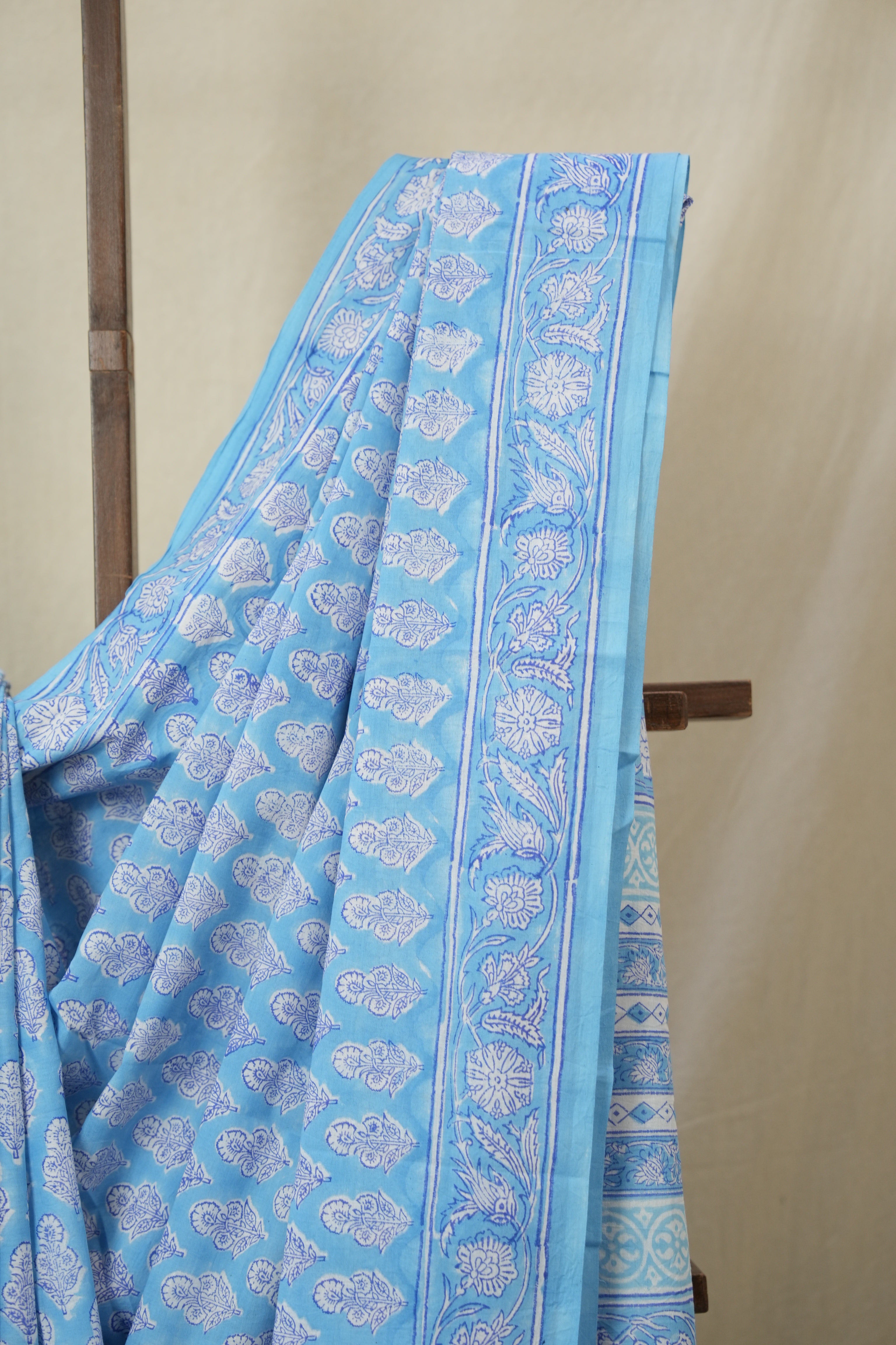 Blue HBP Cotton Saree - SRBCS3300
