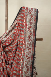 Brick Red HBP Cotton Saree - SRBRCS2797