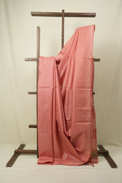 Peach Tussar Silk Saree - SRPTSS1891
