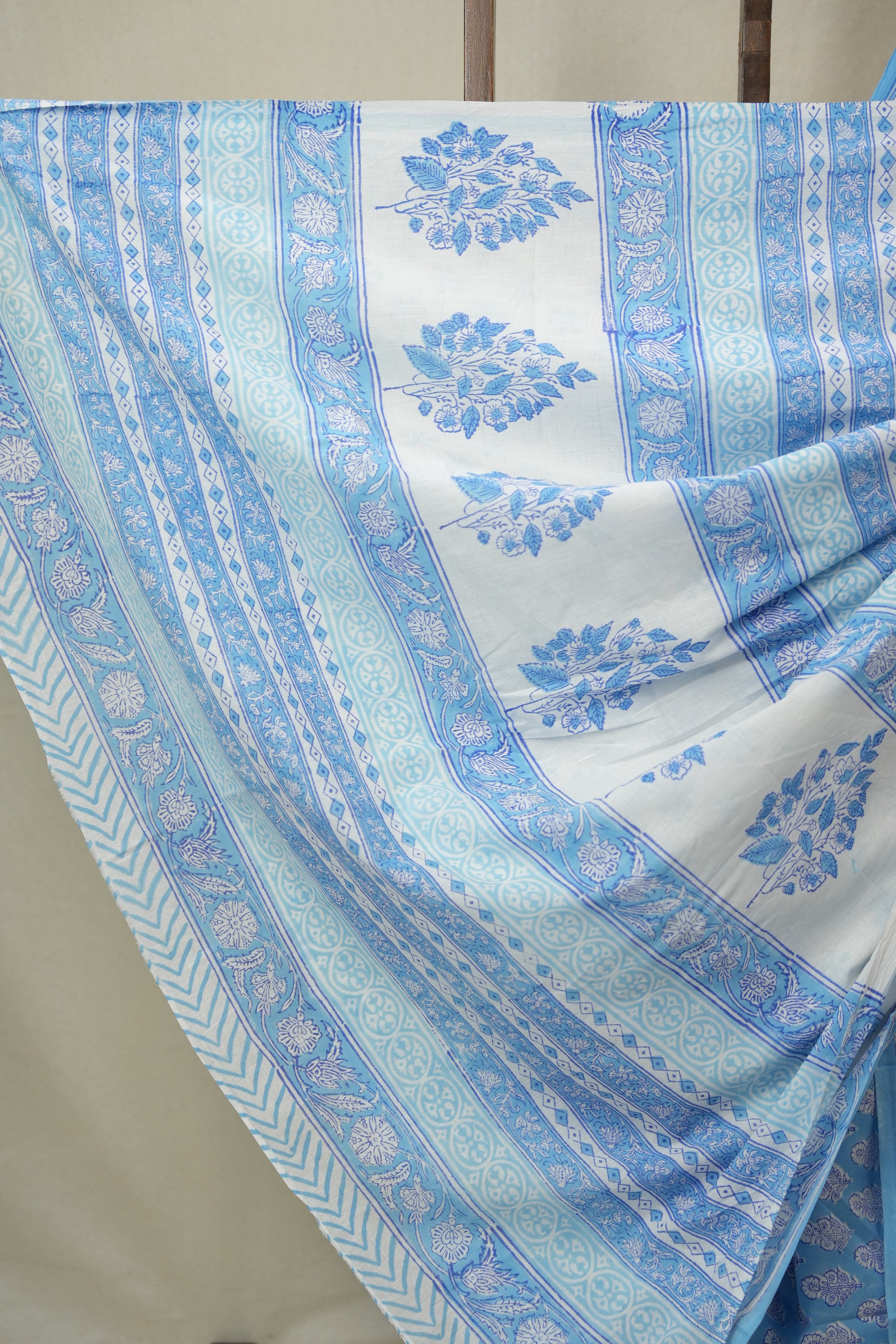 Blue HBP Cotton Saree - SRBCS3300