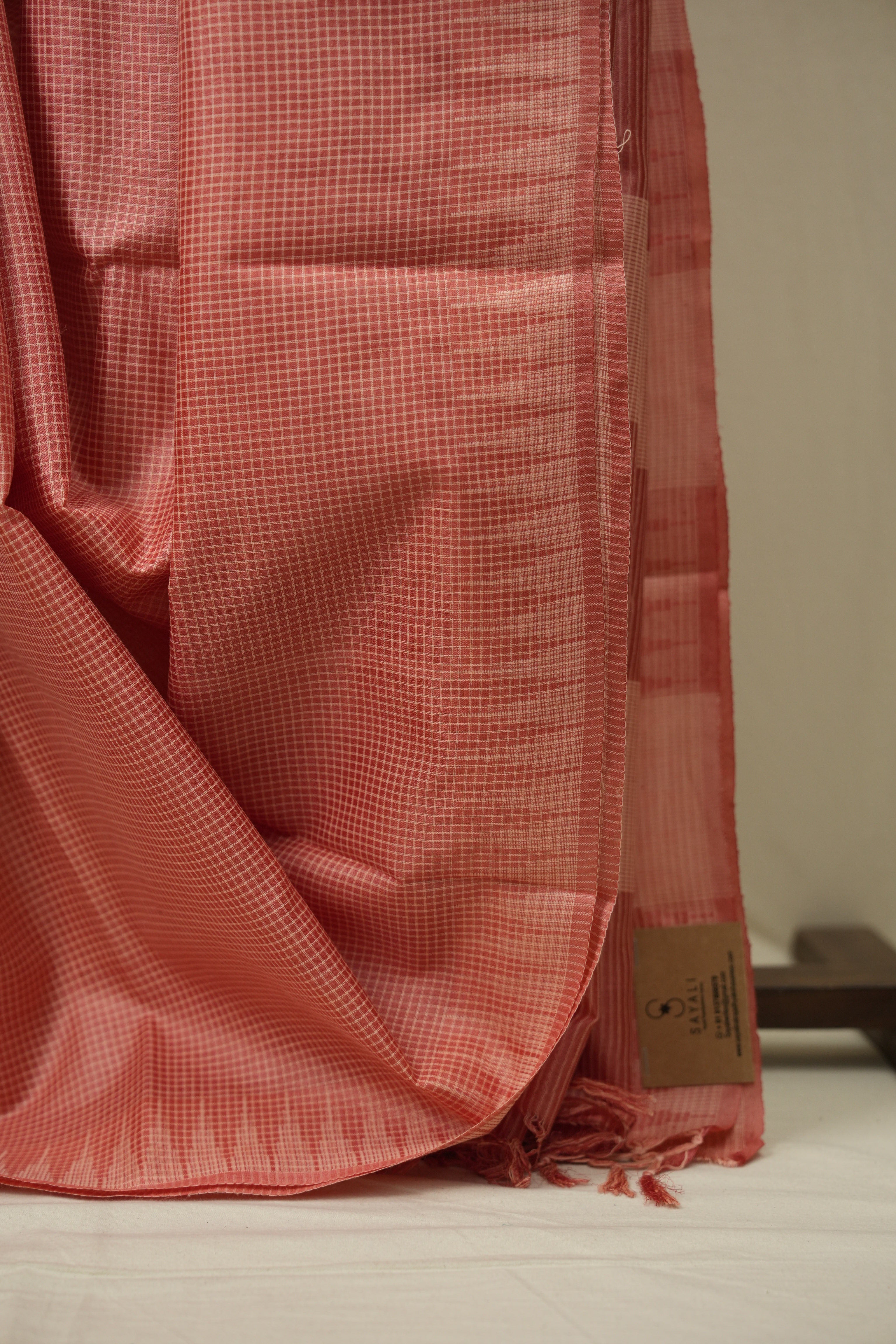 Peach Tussar Silk Saree - SRPTSS1891