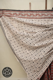 Brick Red HBP Cotton Saree - SRBRCS2797