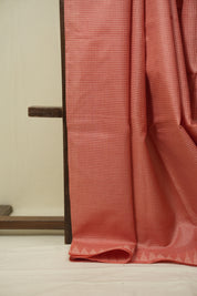 Peach Tussar Silk Saree - SRPTSS1891