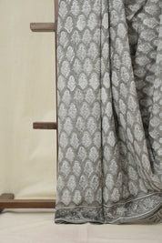 Grey HBP Cotton Saree - SRGCS3297