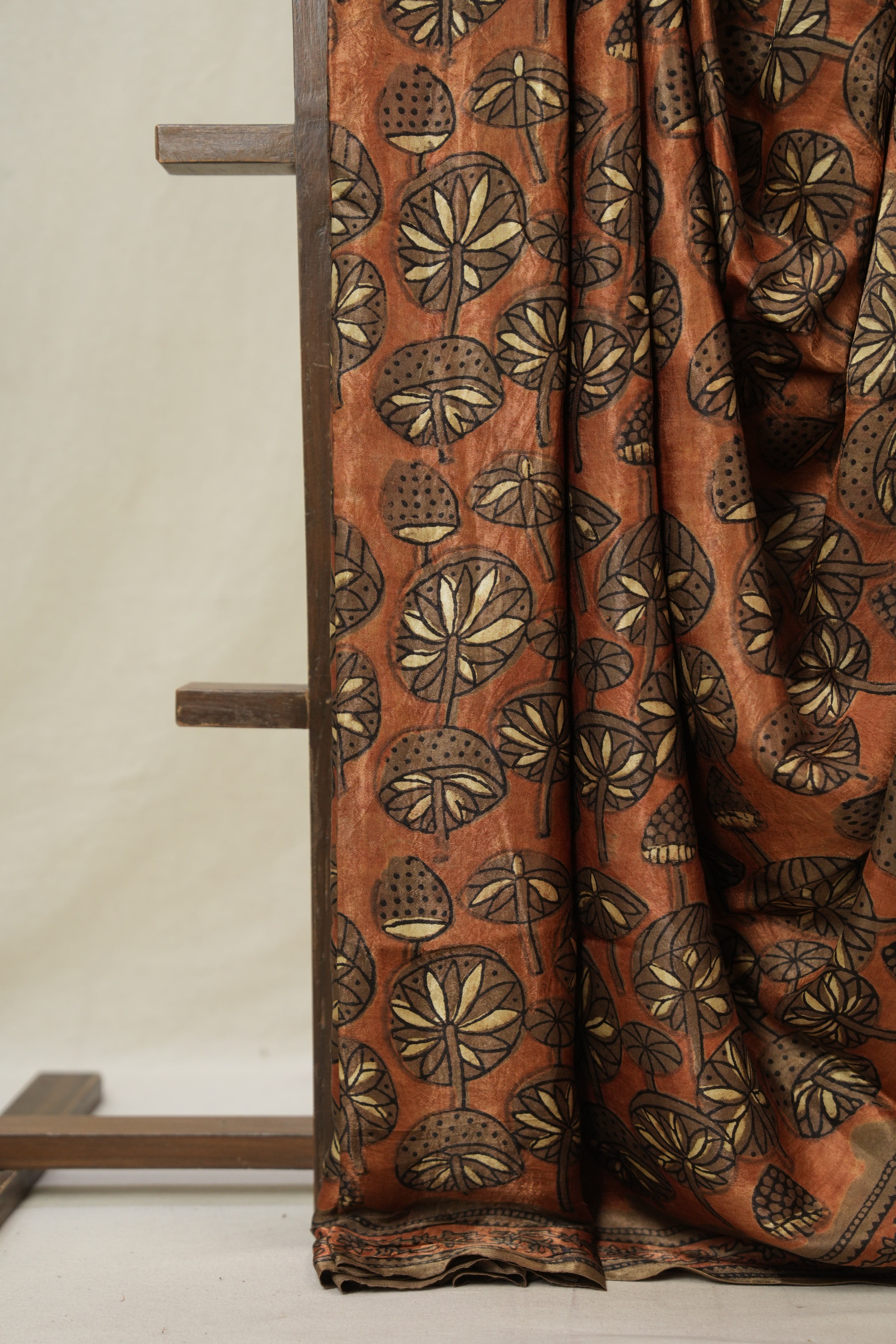 Metallic Orange HBP Modal Silk Saree - SRMOMSS533