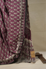 Beet Root Red HBP Cotton Saree - SRBRRCS2794