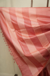 Peach Tussar Silk Saree - SRPTSS1891