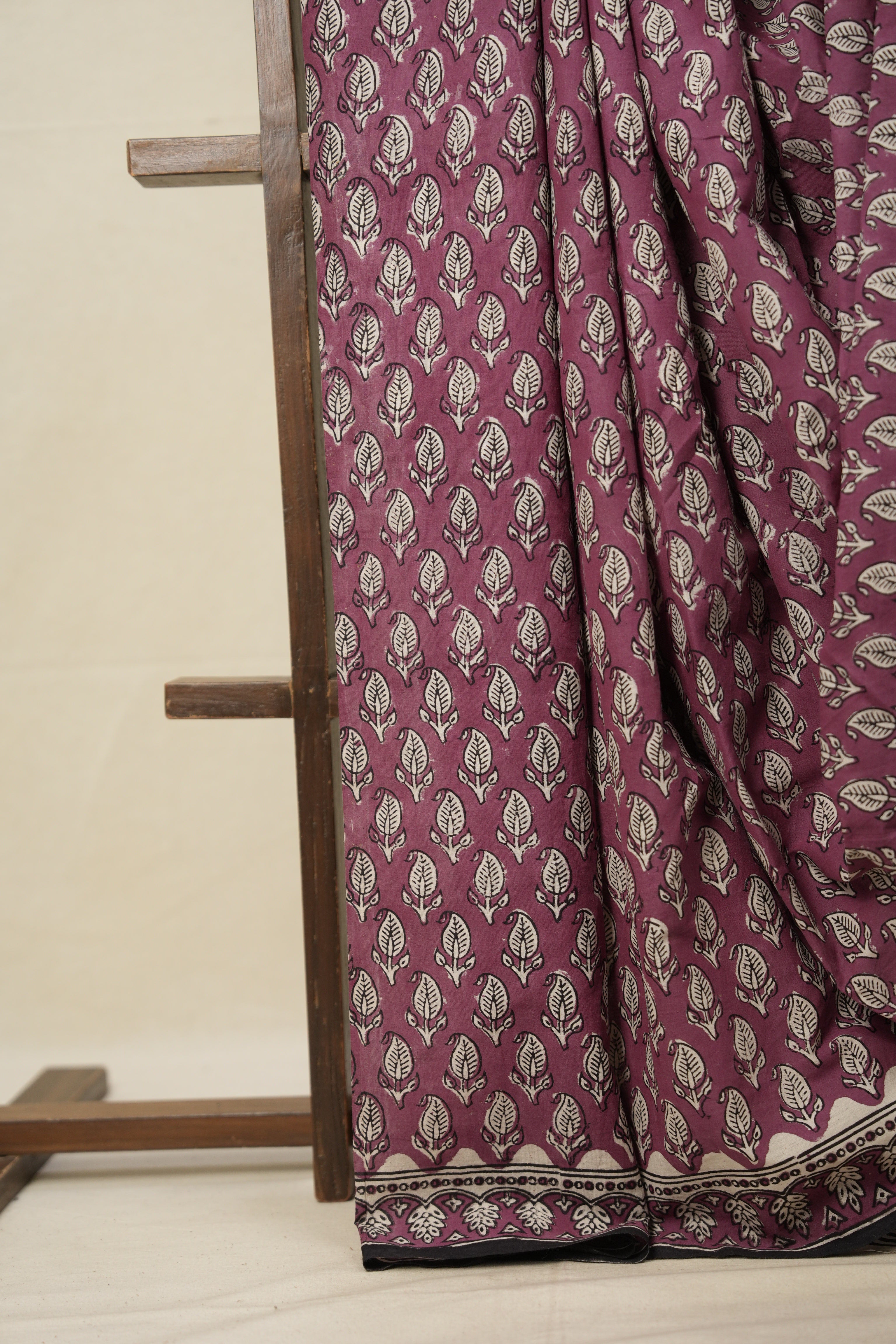 Beet Root Red HBP Cotton Saree - SRBRRCS2794