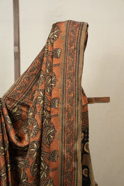 Metallic Orange HBP Modal Silk Saree - SRMOMSS533