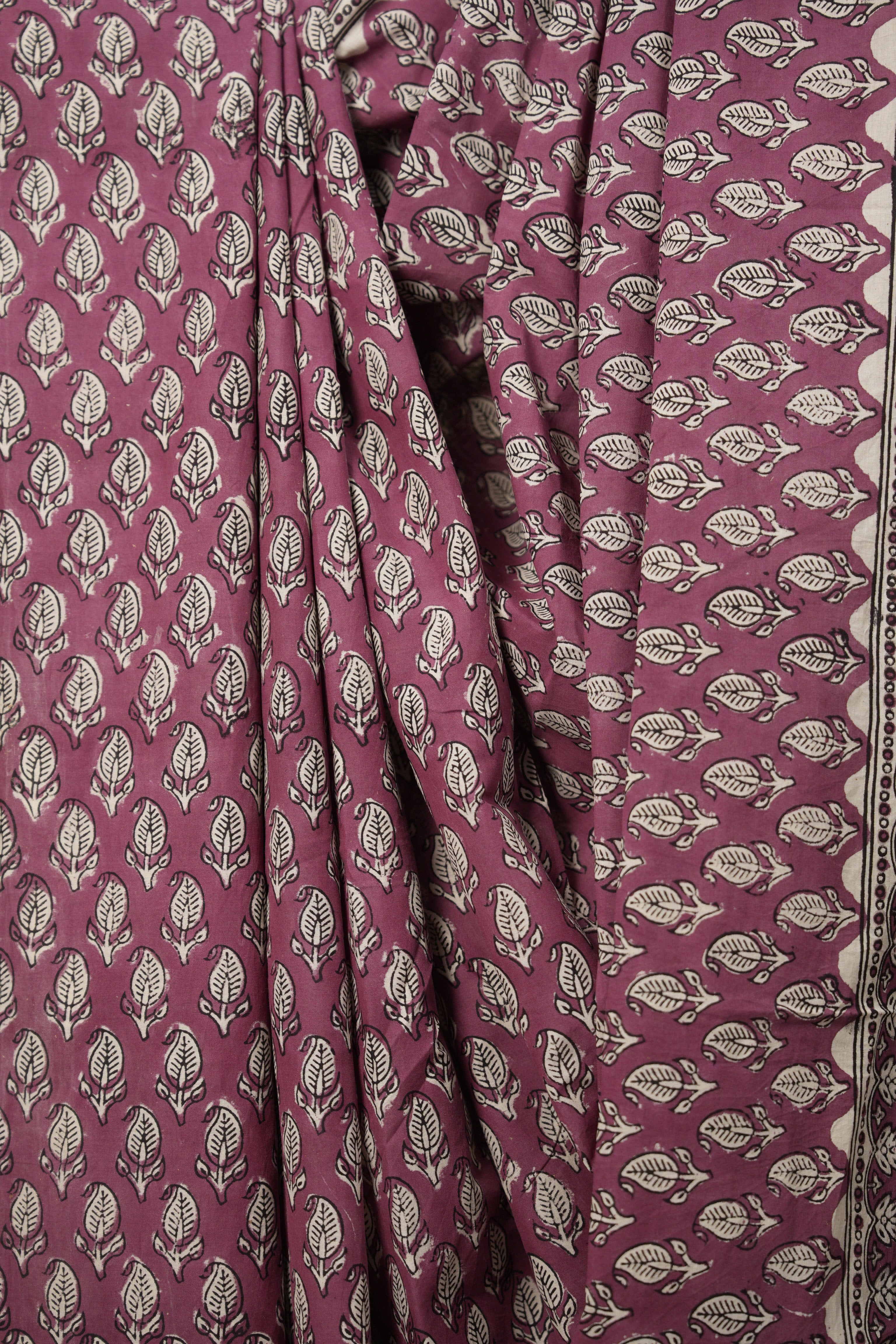 Beet Root Red HBP Cotton Saree - SRBRRCS2794