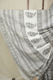 Grey HBP Cotton Saree - SRGCS3297